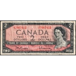 Canada - Pick 76b - 2 dollars - Série N/U - 1954 (1961) - Etat : TB