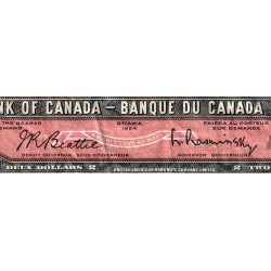 Canada - Pick 76b - 2 dollars - Série N/U - 1954 (1961) - Etat : TB