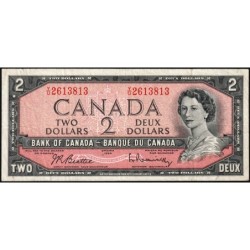 Canada - Pick 76b - 2 dollars - Série Y/U - 1954 (1961) - Etat : TTB