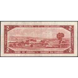 Canada - Pick 76b - 2 dollars - Série Y/U - 1954 (1961) - Etat : TTB