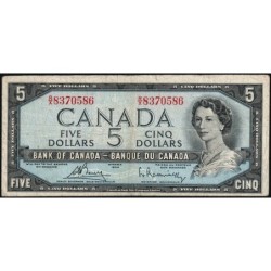 Canada - Pick 77c - 5 dollars - Série R/X - 1954 (1972) - Etat : TB