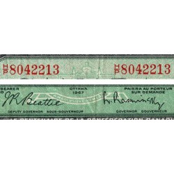 Canada - Pick 84b_1 - 1 dollar - Série H/P - 1967 - Commémoratif - Etat : TTB-