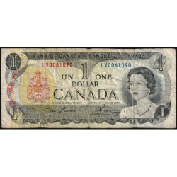 Canada - Pick 85a_1[a] - 1 dollar - Série LV - 1973 (1974) - Etat : B+