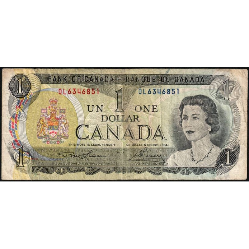 Canada - Pick 85a_1[a] - 1 dollar - Série OL - 1973 (1974) - Etat : TB-