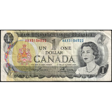 Canada - Pick 85a_1[b] - 1 dollar - Série AAX - 1973 (1974) - Etat : TB