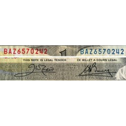 Canada - Pick 85c_1 - 1 dollar - Série BAZ - 1973 (1985) - Etat : TB