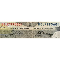 Canada - Pick 85c_1 - 1 dollar - Série BCJ - 1973 (1985) - Etat : TTB