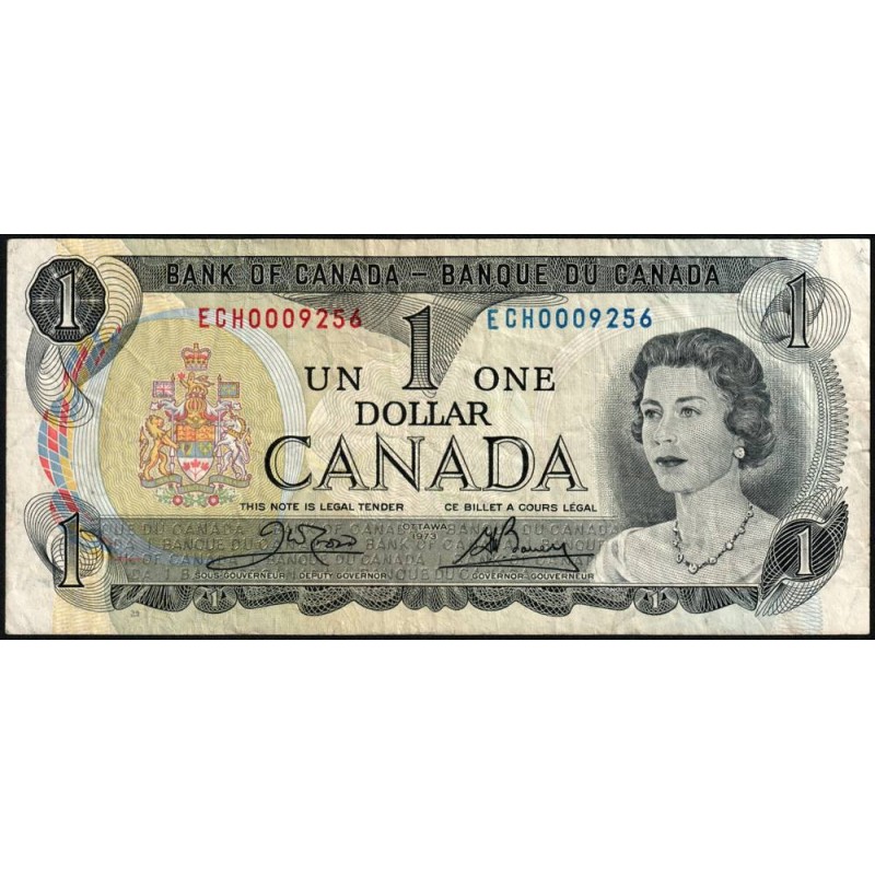 Canada - Pick 85c_2 - 1 dollar - Série ECH - 1973 (1985) - Etat : TB