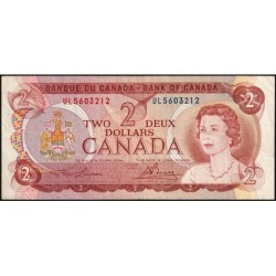 Canada - Pick 86a_1 - 2 dollars - Série UL - 1974 (1975) - Etat : TB+