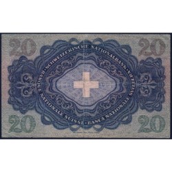 Suisse - Pick 39l_1 - 20 francs - Série 16 K - 04/12/1942 - Etat : TB+ à TTB