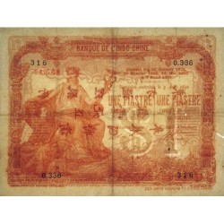 Indochine Française Saïgon - Pick 34b - 1 piastre - Série O.336 - 03/08/1901 (1891) - Etat : TTB