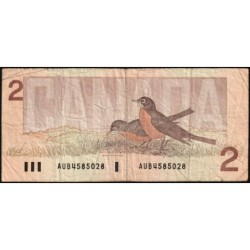 Canada - Pick 94a - 2 dollars - Série AUB - 1986 - Etat : TB-