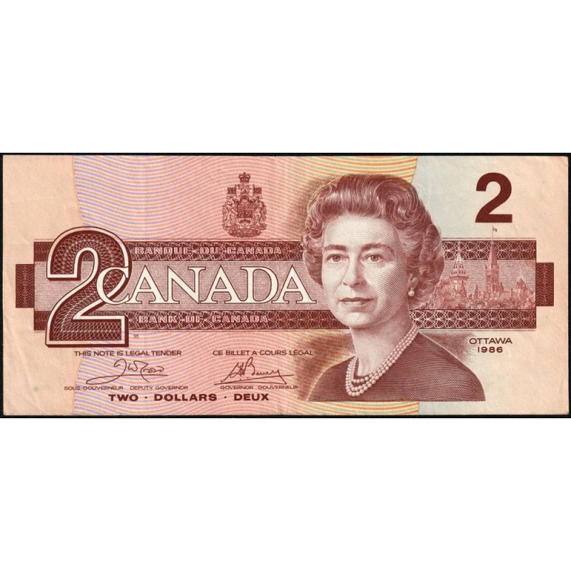 Canada - Pick 94a - 2 dollars - Série AUK - 1986 - Etat : TTB+