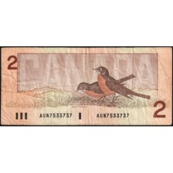 Canada - Pick 94b_1 - 2 dollars - Série AUN - 1986 (1988) - Etat : TB-
