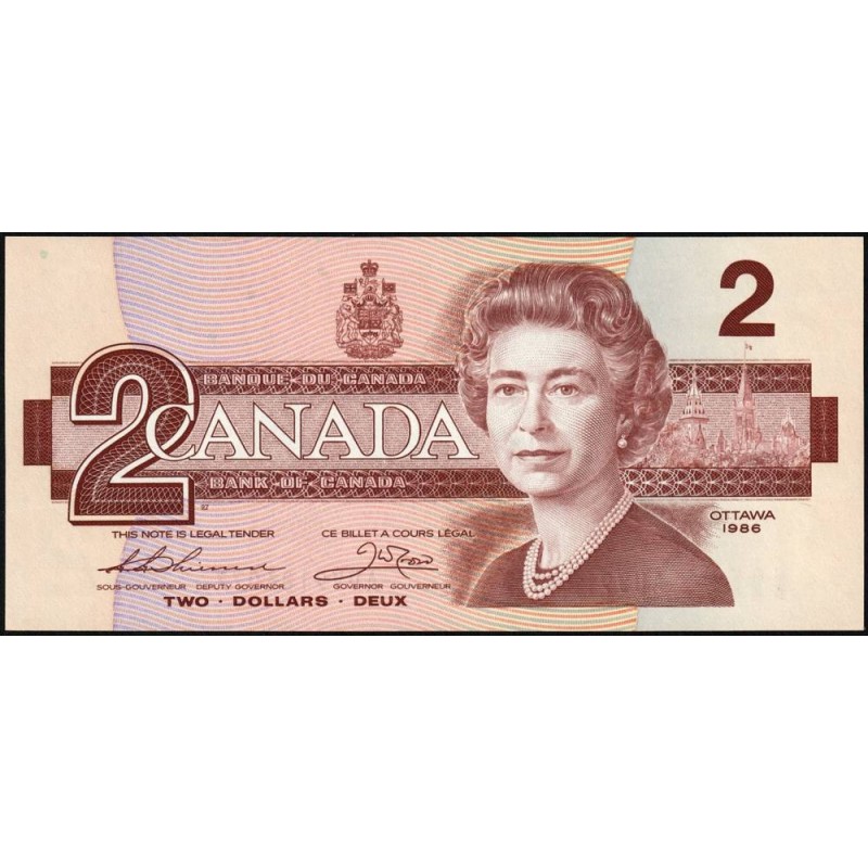 Canada - Pick 94b_1 - 2 dollars - Série AUV - 1986 (1988) - Etat : NEUF
