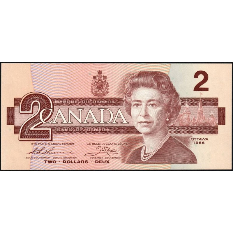Canada - Pick 94b_1 - 2 dollars - Série BBA - 1986 (1988) - Etat : pr.NEUF