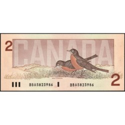 Canada - Pick 94b_1 - 2 dollars - Série BBA - 1986 (1988) - Etat : pr.NEUF