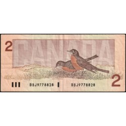 Canada - Pick 94b_1 - 2 dollars - Série BBJ - 1986 (1988) - Etat : TB+