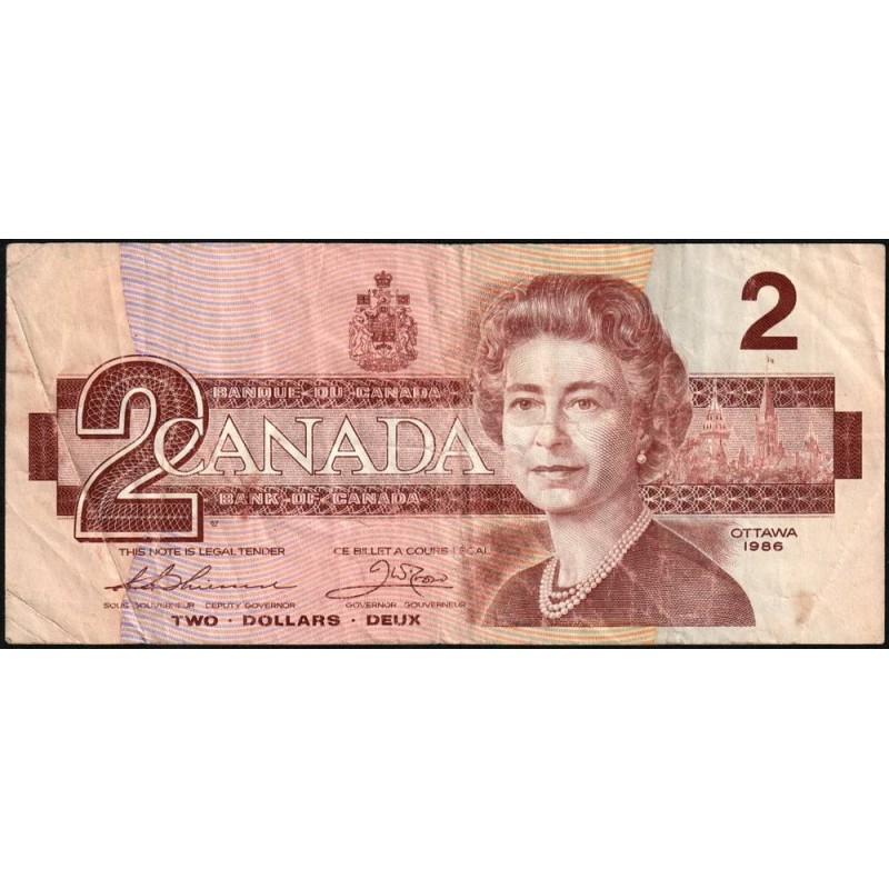 Canada - Pick 94b_1 - 2 dollars - Série BBR - 1986 (1988) - Etat : TB