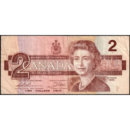 Canada - Pick 94b_1 - 2 dollars - Série BBR - 1986 (1988) - Etat : TB
