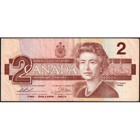 Canada - Pick 94b_1 - 2 dollars - Série BBS - 1986 (1988) - Etat : TTB-