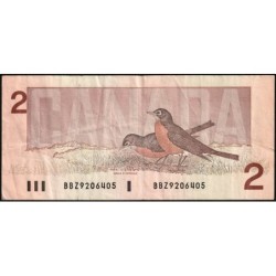 Canada - Pick 94b_1 - 2 dollars - Série BBZ - 1986 (1988) - Etat : TTB-