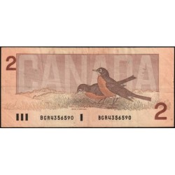 Canada - Pick 94b_1 - 2 dollars - Série BGR - 1986 (1988) - Etat : TB