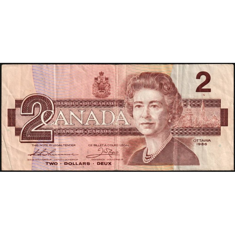 Canada - Pick 94b_1 - 2 dollars - Série BUK - 1986 (1988) - Etat : TB