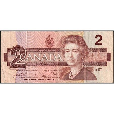 Canada - Pick 94b_1 - 2 dollars - Série BUK - 1986 (1988) - Etat : TB