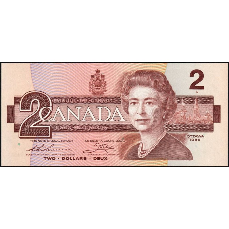 Canada - Pick 94b_1 - 2 dollars - Série BUN - 1986 (1988) - Etat : NEUF