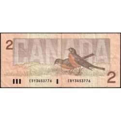 Canada - Pick 94b_2 - 2 dollars - Série EBY - 1986 (1988) - Etat : TB