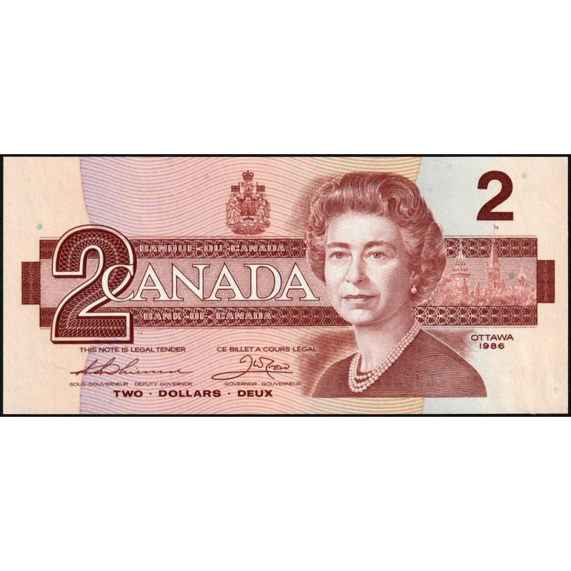 Canada - Pick 94b_2 - 2 dollars - Série EGJ - 1986 (1988) - Etat : SPL+