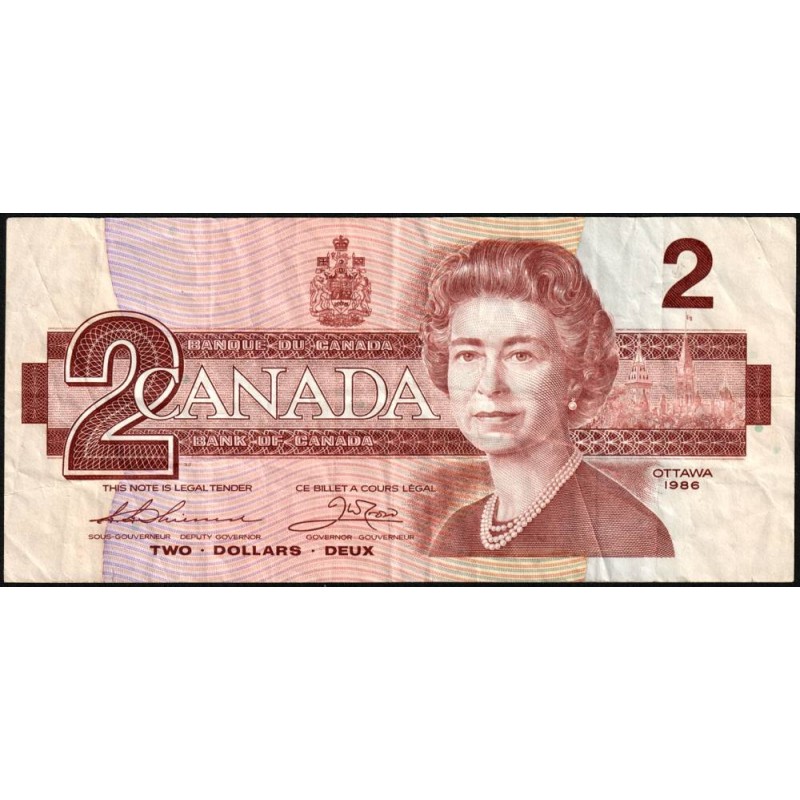 Canada - Pick 94b_2 - 2 dollars - Série EGN - 1986 (1988) - Etat : TB
