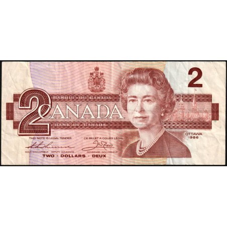 Canada - Pick 94b_2 - 2 dollars - Série EGN - 1986 (1988) - Etat : TB