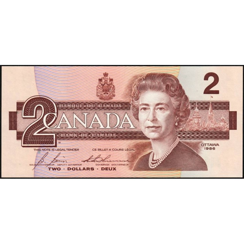 Canada - Pick 94c_1 - 2 dollars - Série CBJ - 1986 (1994) - Etat : NEUF
