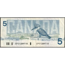 Canada - Pick 95b - 5 dollars - Série EPG - 1986 (1990) - Etat : TTB
