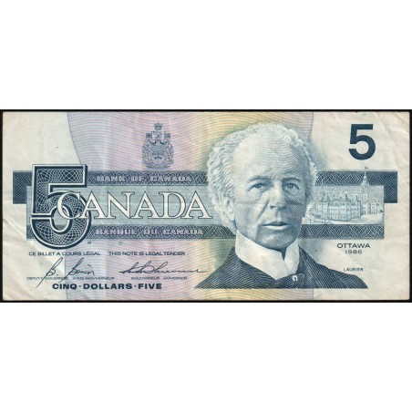 Canada - Pick 95c_1 - 5 dollars - Série ANB - 1986 (1994) - Etat : TTB-