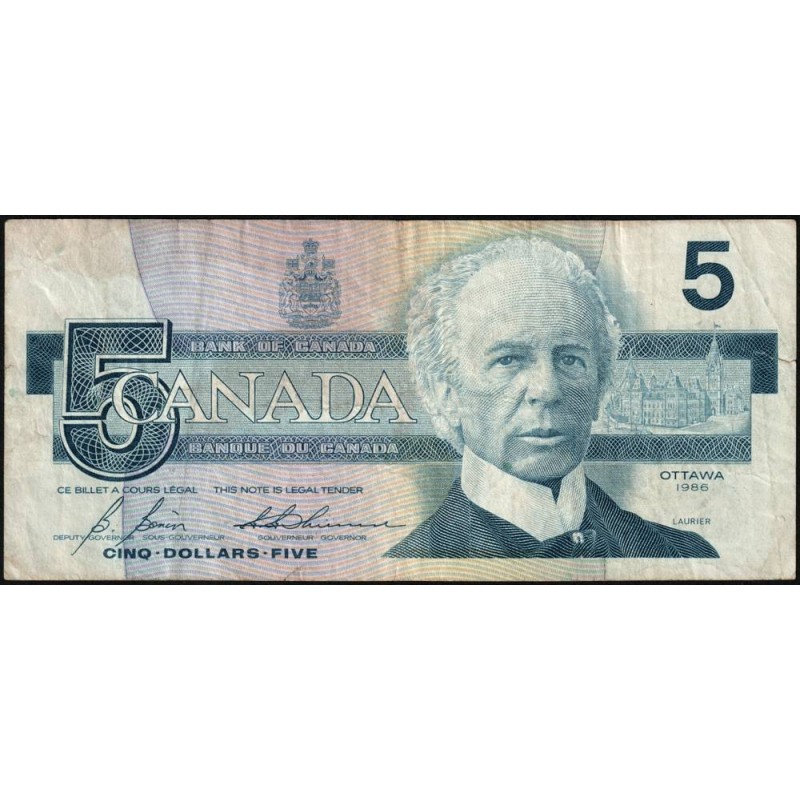 Canada - Pick 95c_2 - 5 dollars - Série GPT - 1986 (1994) - Etat : TB-