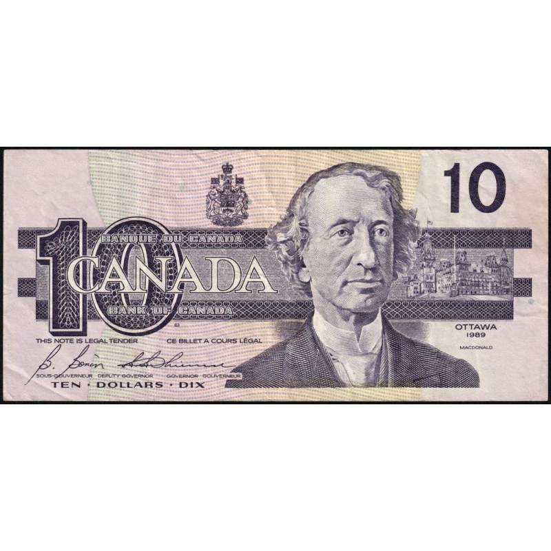 Canada - Pick 96b - 10 dollars - Série BEE - 1989 (1994) - Etat : TB+