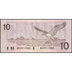 Canada - Pick 96b - 10 dollars - Série BEE - 1989 (1994) - Etat : TB+