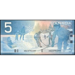 Canada - Pick 101a - 5 dollars - Série ANZ - 2001 - Etat : TTB+ à SUP