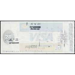 Canada - Chèque Voyage - Banque Royale du Canada - 20 dollars US - 1991 - Etat : TTB+