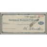 Canada - Chèque Voyage - Imperial Bank of Canada - 50 dollars - 1944 - Etat : TTB