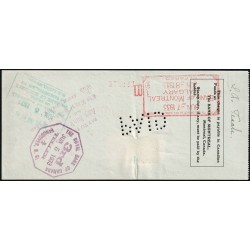 Canada - Chèque Voyage - The Bank of Montreal - 20 dollars - 1933 - Etat : TTB+
