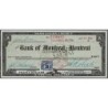 Canada - Chèque Voyage - The Bank of Montreal - 20 dollars - 1934 - Etat : TTB+