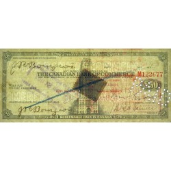 Canada - Chèque Voyage - The Canadian Bank of Commerce - 50 dollars - 1945 - Etat : SUP
