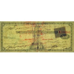 Canada - Chèque Voyage - The Canadian Bank of Commerce - 10 dollars - 1946 - Etat : SUP