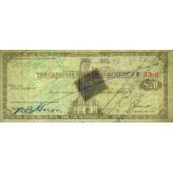 Canada - Chèque Voyage - The Canadian Bank of Commerce - 20 dollars - 1949 - Etat : TTB
