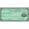 Canada - Chèque Voyage - The Toronto Dominion Bank - 10 dollars - 1963 - Etat : SUP