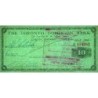 Canada - Chèque Voyage - The Toronto Dominion Bank - 10 dollars - 1963 - Etat : SUP